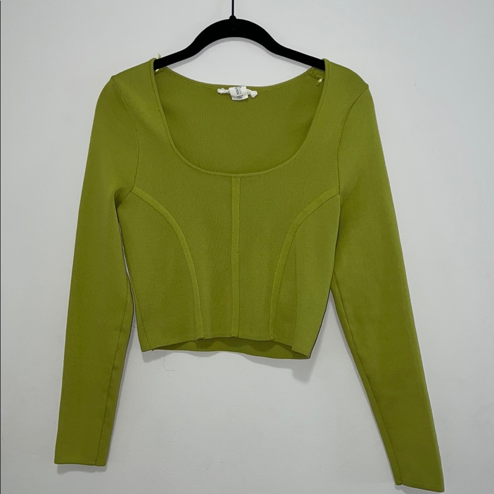 Green Women's Long Sleeve Top